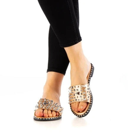 Papuci dama Iuliana roz auriu