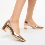 Pantofi dama cu toc Afila champanie