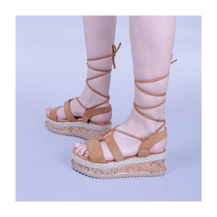 Sandale dama Afina camel