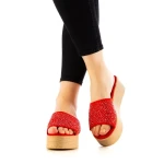 Papuci dama Minodora rosii