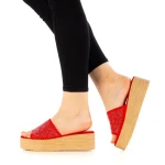 Papuci dama Minodora rosii