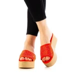 Papuci dama Minodora portocalii