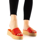 Papuci dama Minodora portocalii