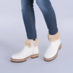 Cizme dama piele Opera albe