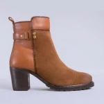Botine dama piele Sena camel