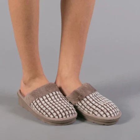 Papuci dama Roda bej inchis