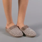 Papuci dama Roda bej inchis