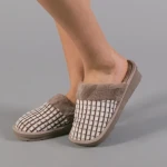 Papuci dama Roda bej inchis