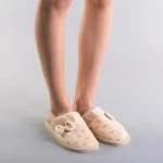 Papuci dama Gisa bej