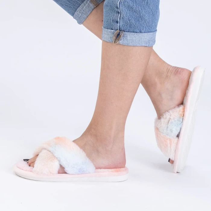 Papuci dama Zaya Portocalii multicolor