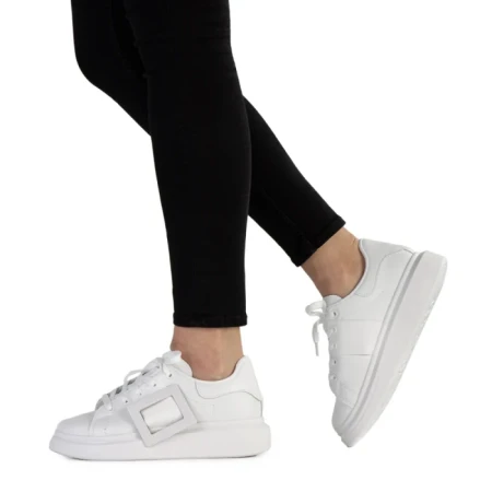 Pantofi sport dama Idona albi
