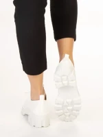 Pantofi casual dama Avona albi