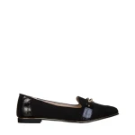 Mocasini dama negri din material textil Norah