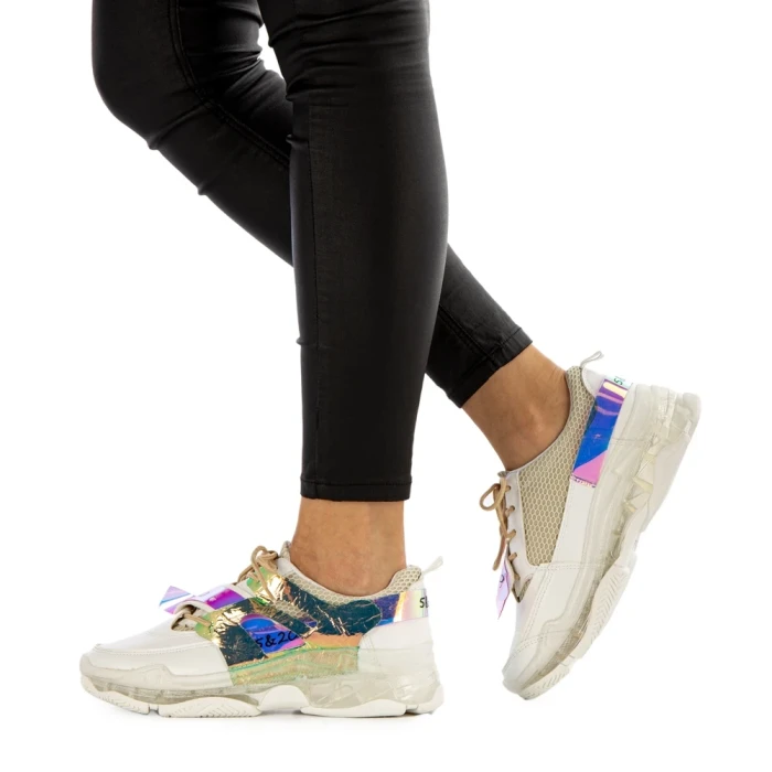 Pantofi sport dama Esha albi