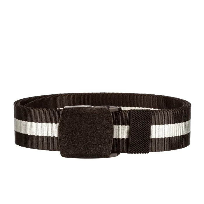 Curea barbati T-2 textil Neagra cu alb