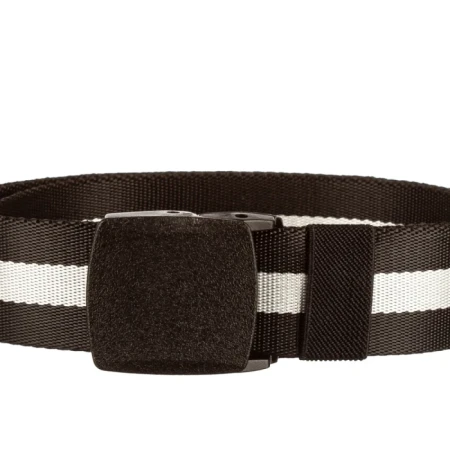 Curea barbati T-2 textil Neagra cu alb