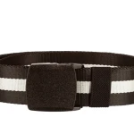 Curea barbati T-2 textil Neagra cu alb