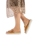 Papuci dama Hanina camel