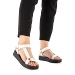 Sandale dama Camille albe