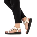 Sandale dama Camille albe