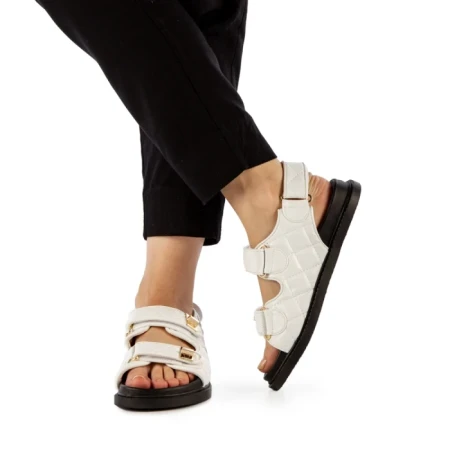 Sandale dama Minda albe