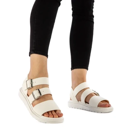 Sandale dama Sydia albe