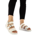 Sandale dama Sydia albe