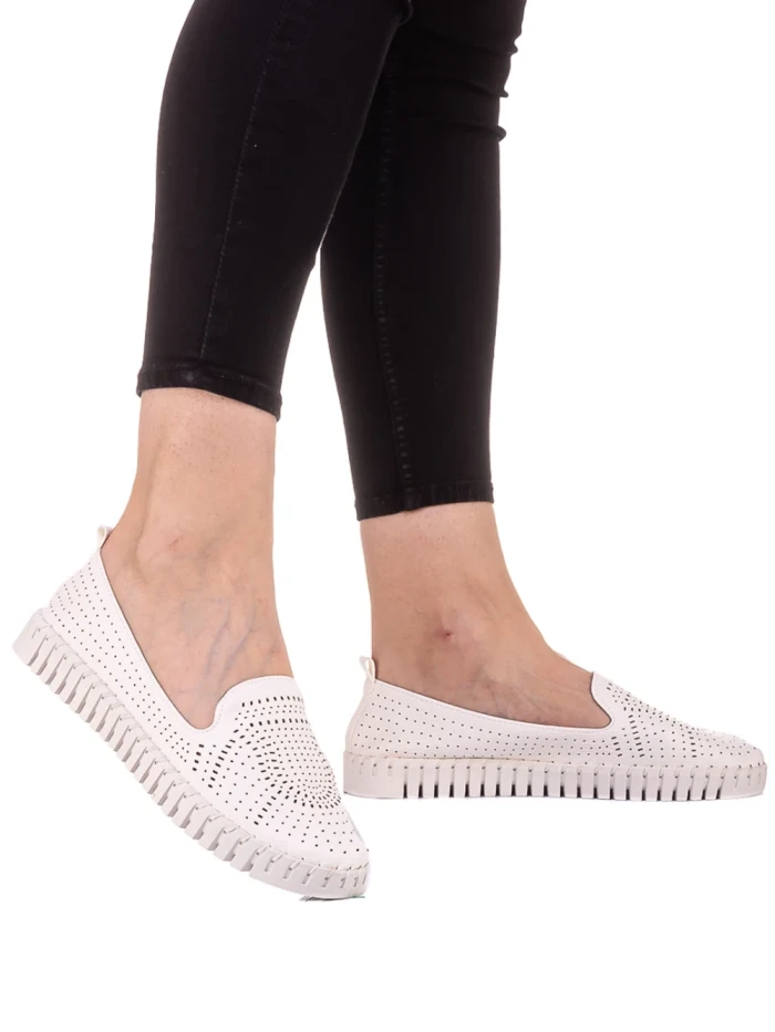 Espadrile dama Romy albe