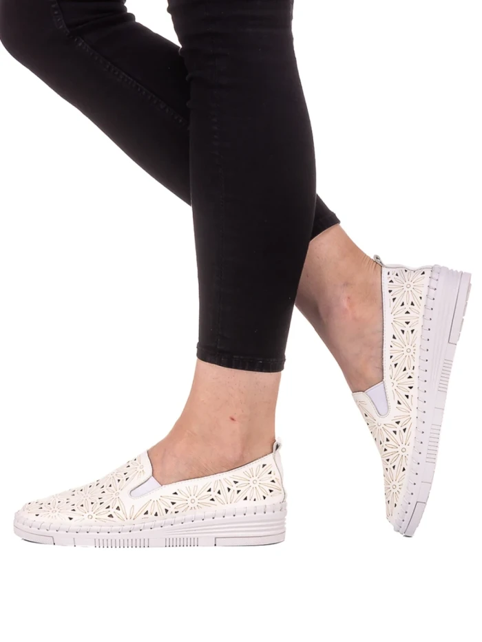 Espadrile dama Keona albe