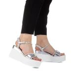 Sandale dama Zephira argintii