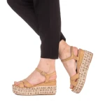 Sandale dama Amija bej