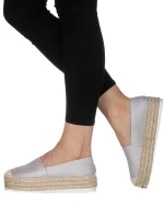 Espadrile dama Drina argintii
