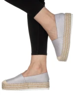 Espadrile dama Drina argintii