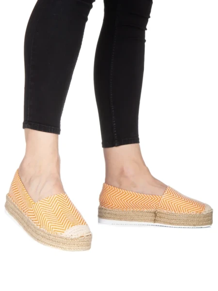 Espadrile dama Mivali portocalii