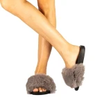 Papuci dama Connie gri