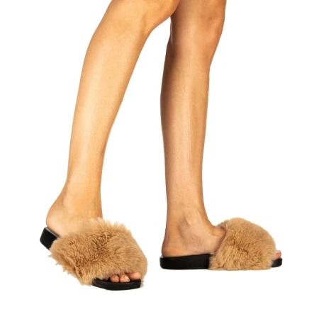 Papuci dama Connie bej