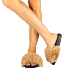 Papuci dama Connie bej