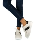 Pantofi sport dama Lumera albi cu negru