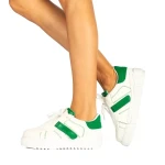 Pantofi sport dama Lumera albi cu verde