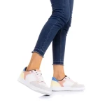 Pantofi sport dama Aimee alb cu roz