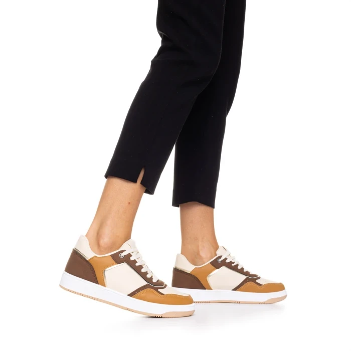 Pantofi sport dama Aimee camel si maro