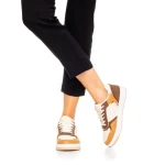 Pantofi sport dama Aimee camel si maro
