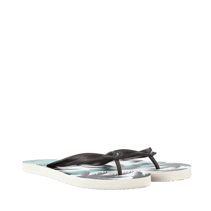 Papuci barbati Umin albi cu negru