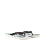 Papuci barbati Umin albi cu negru