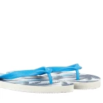 Papuci barbati Umin albi cu albastru