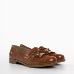 Mocasini dama camel din piele ecologica Jevi