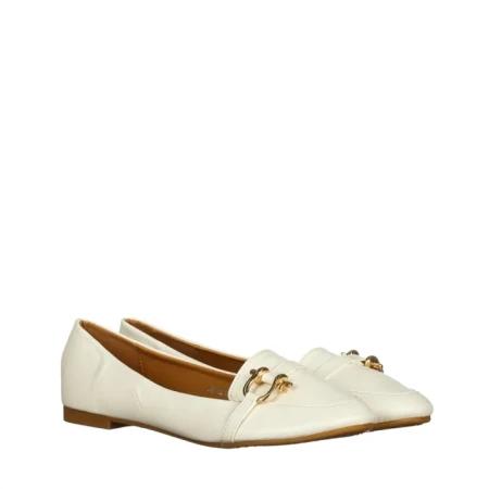 Mocasini dama Relina albi