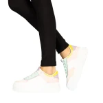 Pantofi sport dama Biona albi cu roz