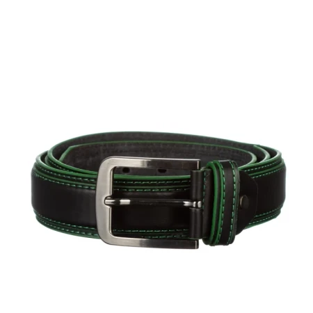 Curea barbati B379 neagra cu verde