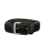 Curea barbati B379 neagra cu verde